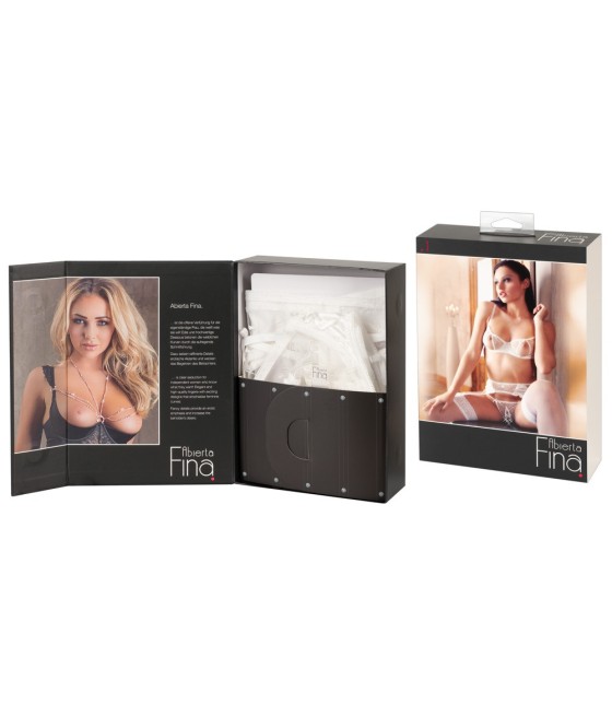 COMPLETO INTIMO BIANCO 3 PEZZI CON REGGICALZE