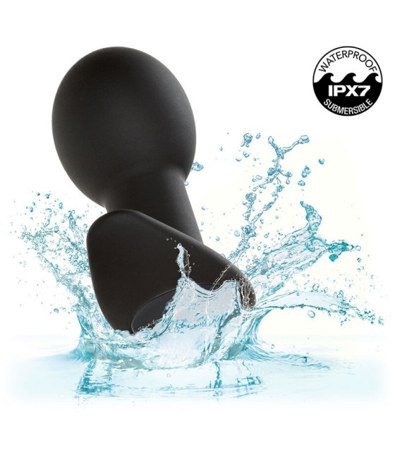 CALEXOTICS - ROCK BOTTOM ANAL PLUG 10 VIBRATIONS SILICONE BLACK