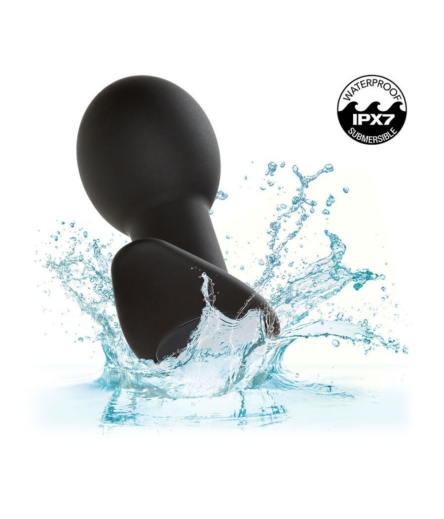 CALEXOTICS - ROCK BOTTOM ANAL PLUG 10 VIBRATIONS SILICONE BLACK