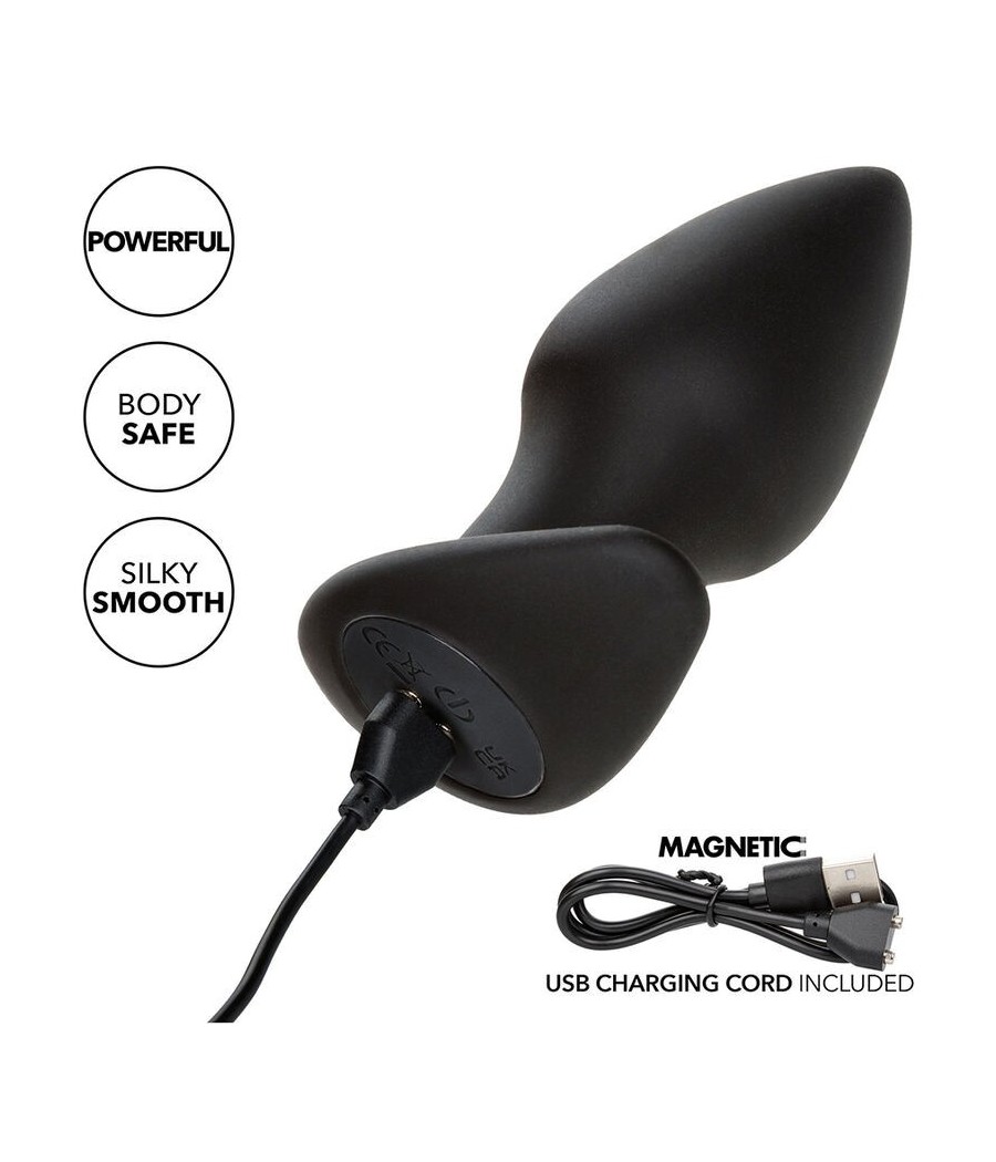 CALEXOTICS - ROCK BOTTOM PERFECT ANAL PLUG 10 VIBRATIONS SILICONE BLACK