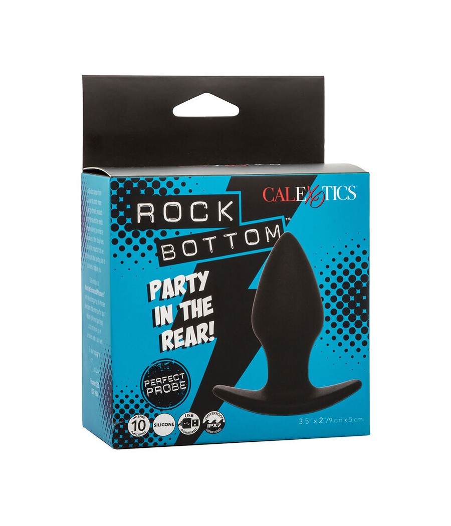 CALEXOTICS - ROCK BOTTOM PERFECT ANAL PLUG 10 VIBRATIONS SILICONE BLACK