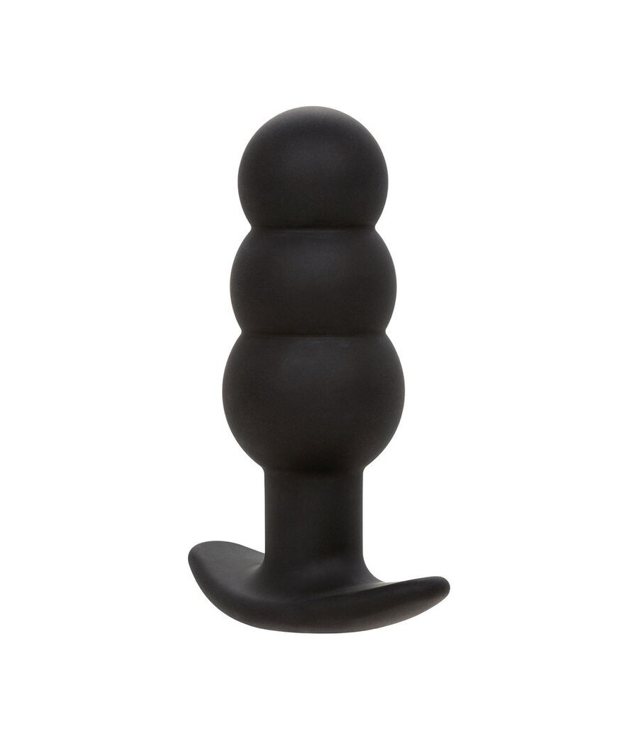CALEXOTICS - ROCK BOTTOM BEADED ANAL PLUG 10 VIBRATIONS SILICONE BLACK