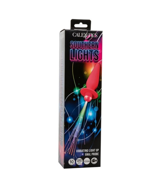 CALEXOTICS - SOUTHERN LIGHTS LIGHT UP ANAL PLUG 10 VIBRATIONS SILICONE PINK