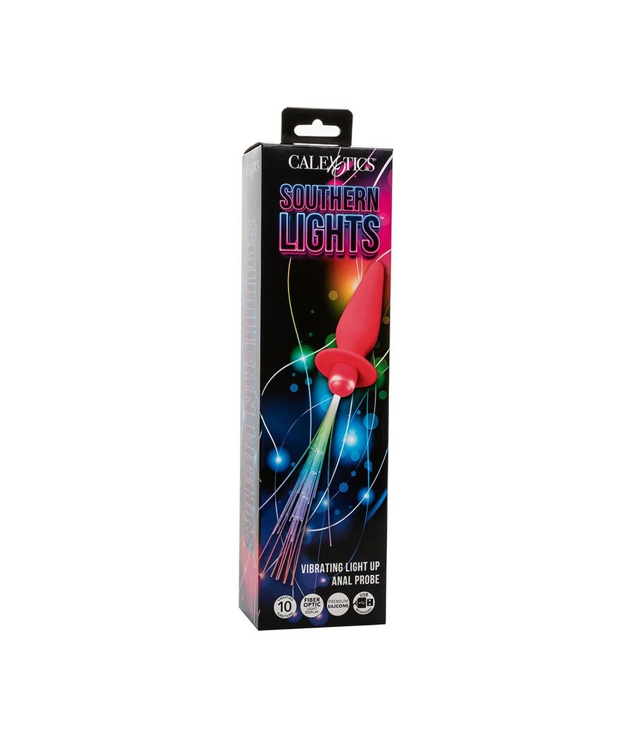CALEXOTICS - SOUTHERN LIGHTS LIGHT UP ANAL PLUG 10 VIBRATIONS SILICONE PINK