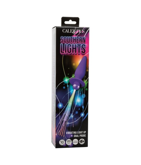 CALEXOTICS - SOUTHERN LIGHTS LIGHT UP ANAL PLUG 10 VIBRATIONS SILICONE PURPLE