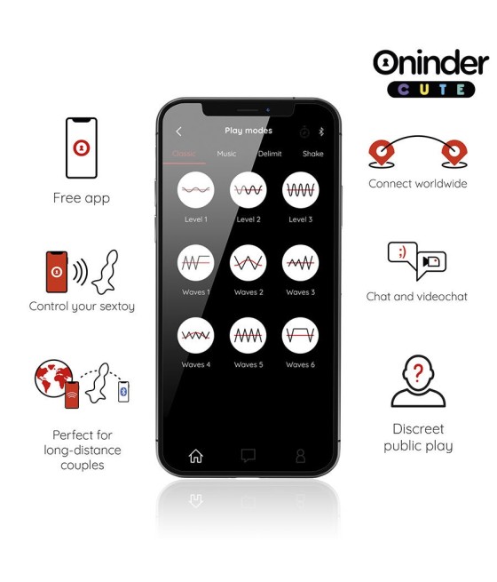 ONINDER CUTE - LOVE BUTT VIBRATING ANAL PLUG DILATOR - FREE WORLDWIDE APP