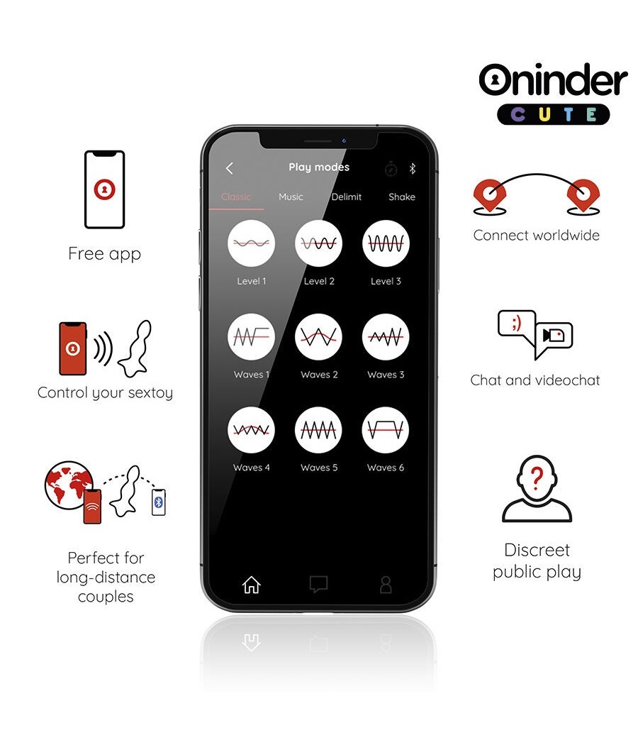 ONINDER CUTE - LOVE BUTT VIBRATING ANAL PLUG DILATOR - FREE WORLDWIDE APP