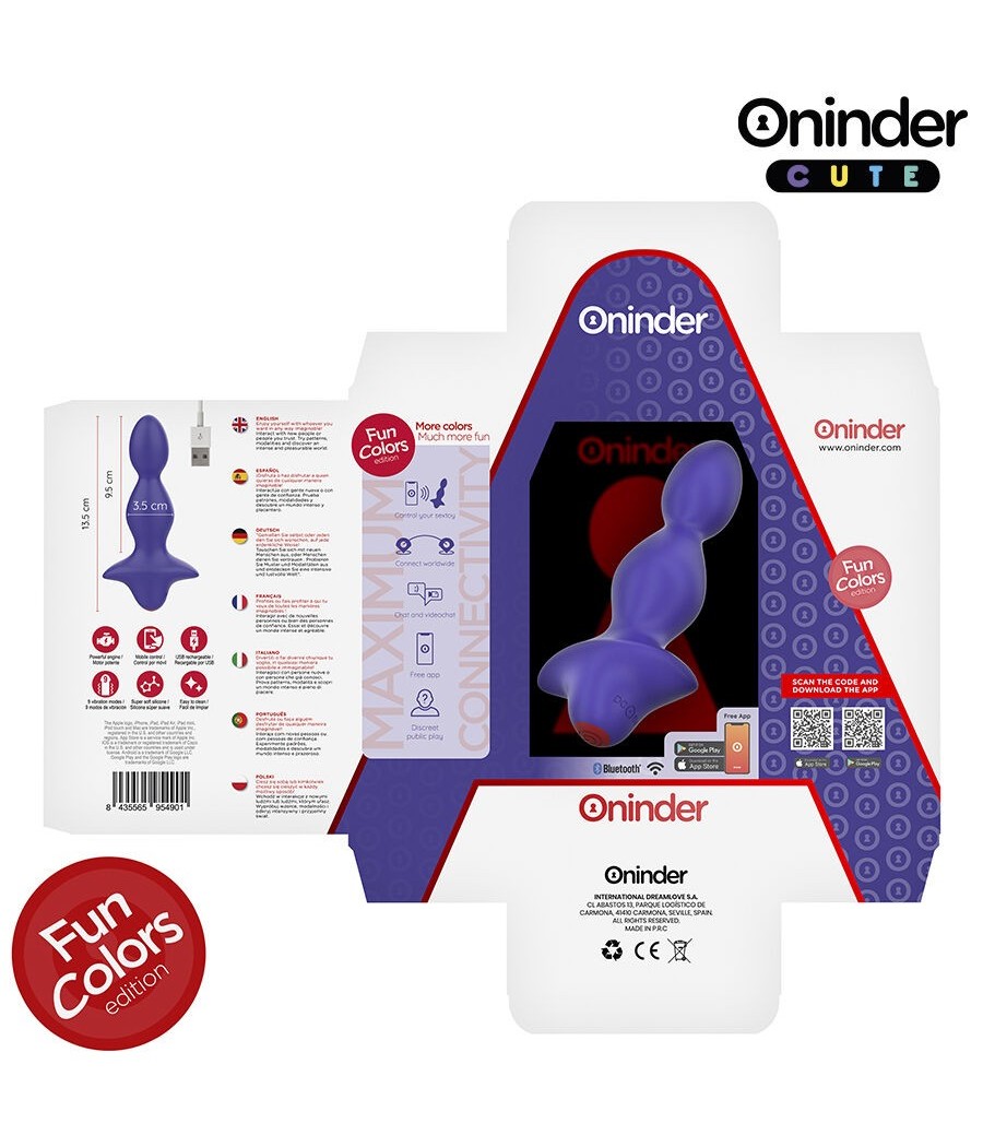 ONINDER CUTE - LOVE BUTT VIBRATING ANAL PLUG DILATOR - FREE WORLDWIDE APP