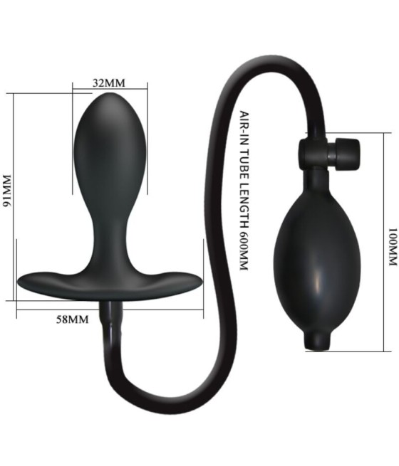 PRETTY LOVE - INFLATABLE ANAL PLUG BLACK