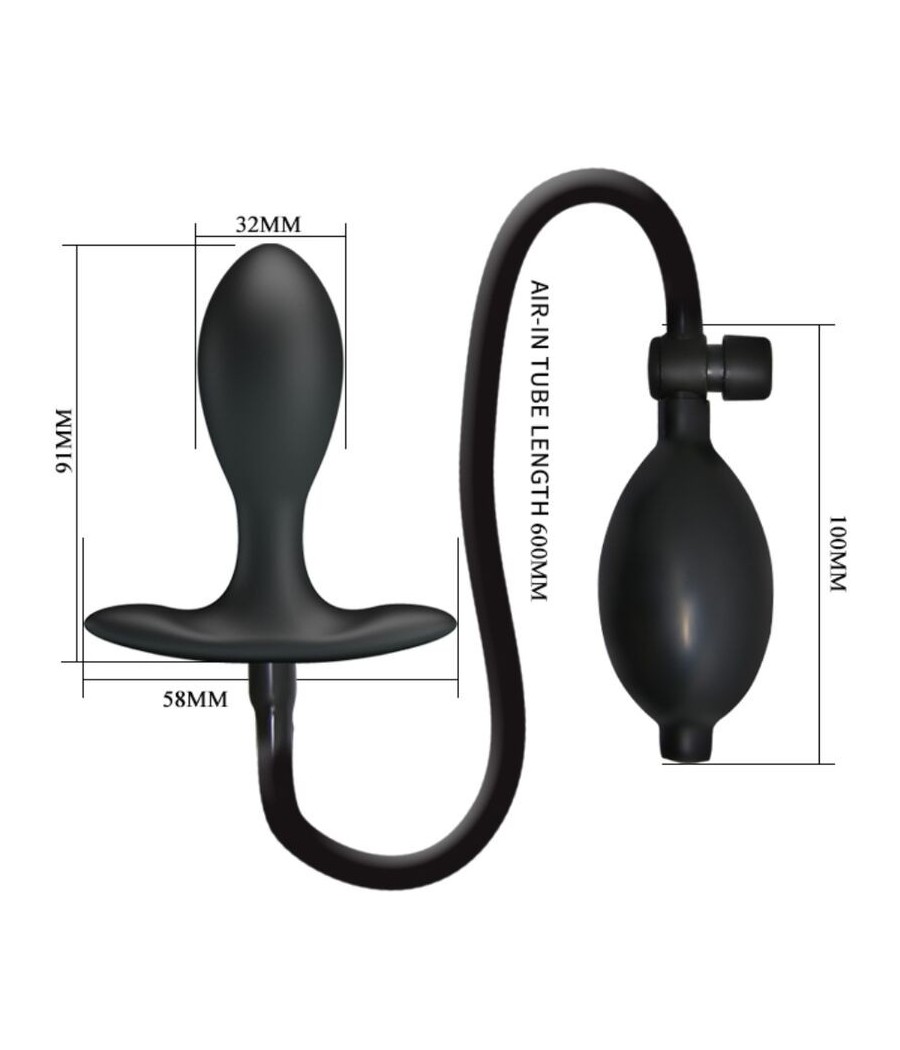 PRETTY LOVE - INFLATABLE ANAL PLUG BLACK
