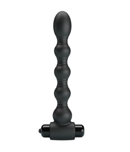 PRETTY LOVE - LYNN SILICONE ANAL PLUG 10 VIBRATIONS BLACK