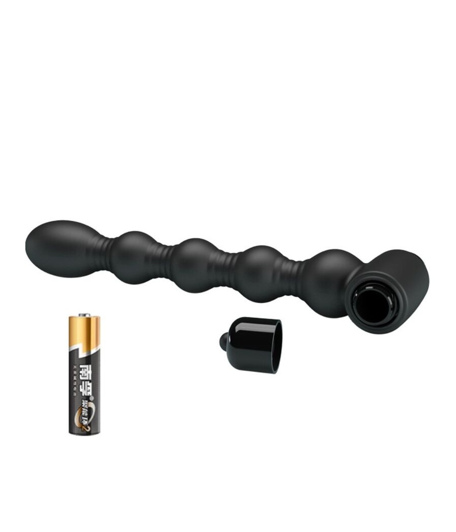 PRETTY LOVE - LYNN SILICONE ANAL PLUG 10 VIBRATIONS BLACK