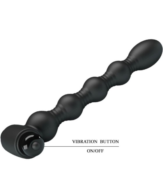 PRETTY LOVE - LYNN SILICONE ANAL PLUG 10 VIBRATIONS BLACK