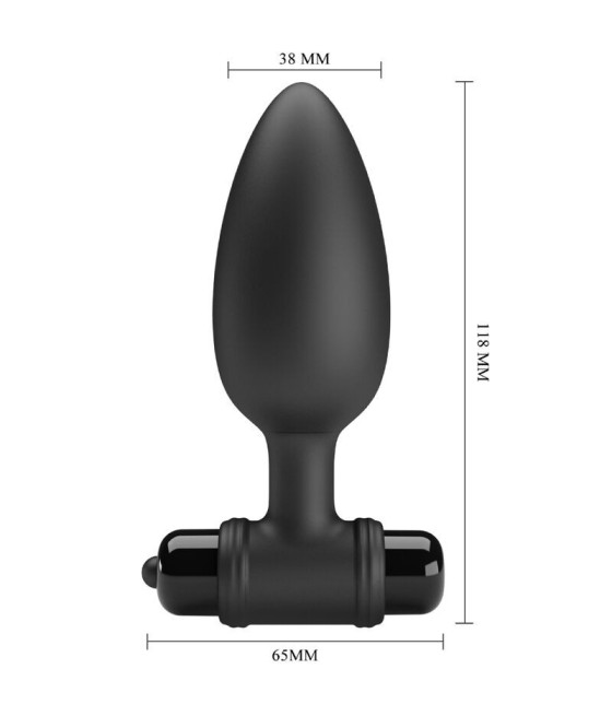 PRETTY LOVE - VIBRA BUTT PLUG 2 ANAL PLUG 10 VIBRATIONS BLACK