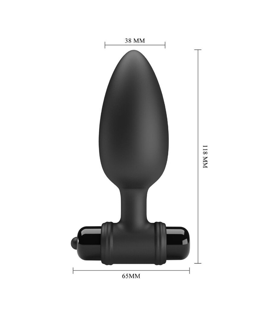 PRETTY LOVE - VIBRA BUTT PLUG 2 ANAL PLUG 10 VIBRATIONS BLACK