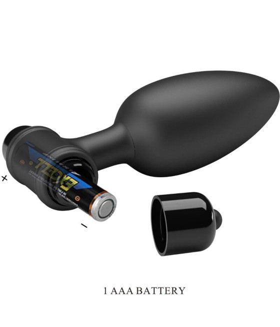 PRETTY LOVE - VIBRA BUTT PLUG 2 ANAL PLUG 10 VIBRATIONS BLACK