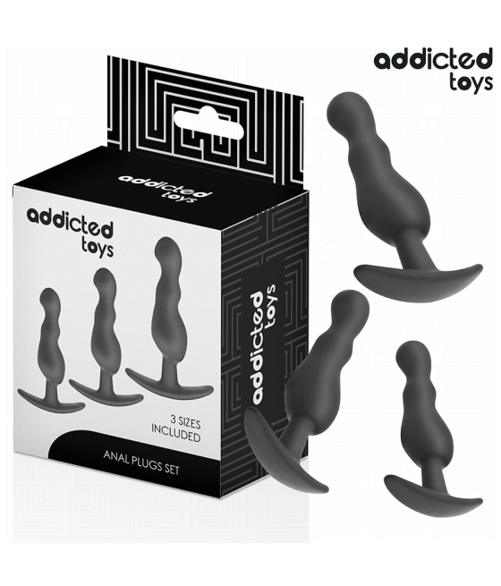 ADDICTED TOYS - SET OF 3 ANAL PLUG SILICONE MODEL 1