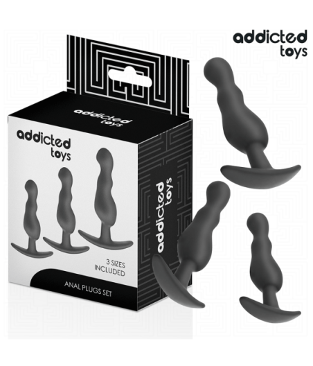 ADDICTED TOYS - SET OF 3 ANAL PLUG SILICONE MODEL 1