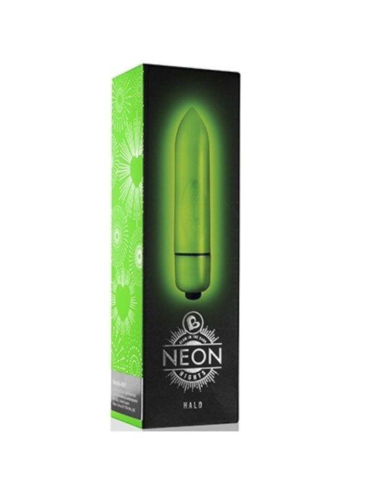 VIBRATORE - ROCKS OFF - NEON NIGHT HALO GREEN VIBRATORE - ROCKS OFF - NEON NIGHT HALO GREEN