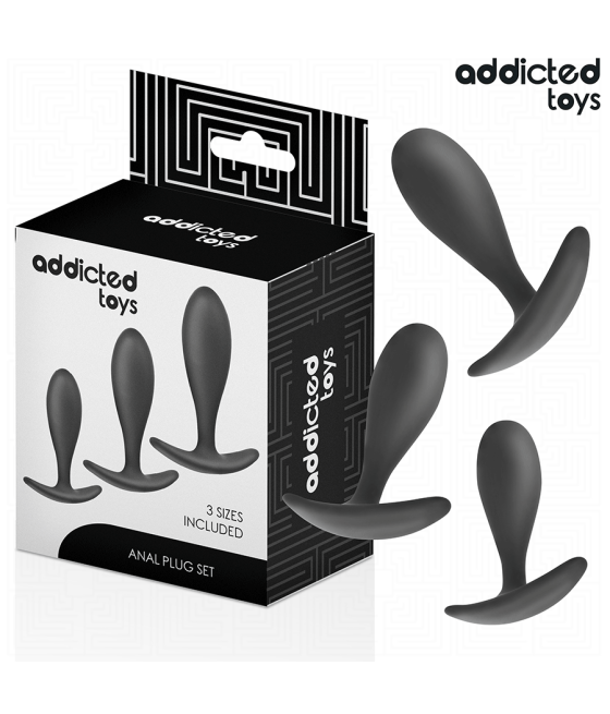ADDICTED TOYS - SET OF 3 ANAL PLUG SILICONE MODEL 2