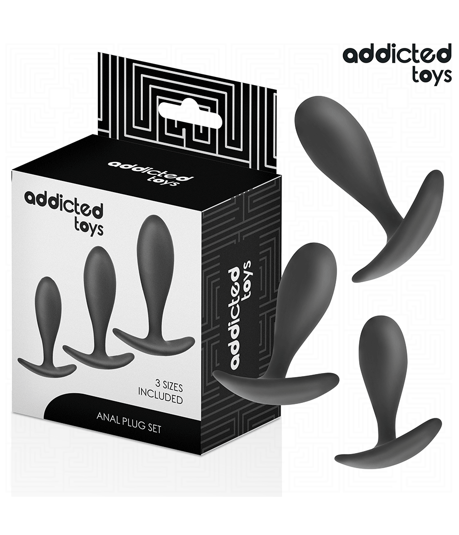 ADDICTED TOYS - SET OF 3 ANAL PLUG SILICONE MODEL 2