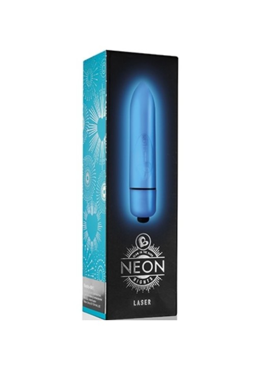 VIBRATORE - ROCKS OFF - NEON NIGHTS LASER BLUE VIBRATORE - ROCKS OFF - NEON NIGHTS LASER BLUE