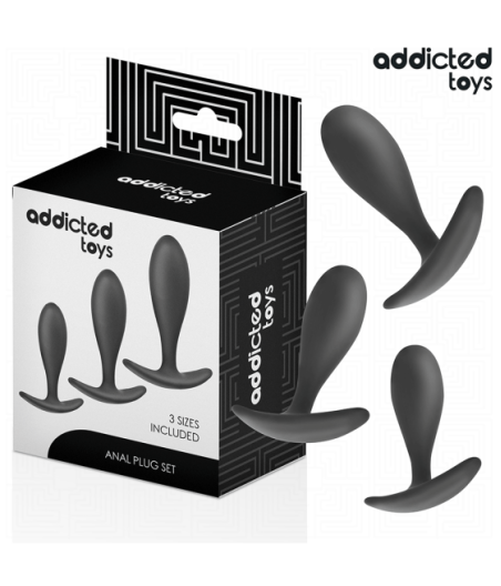 ADDICTED TOYS - SET OF 3 ANAL PLUG SILICONE MODEL 2
