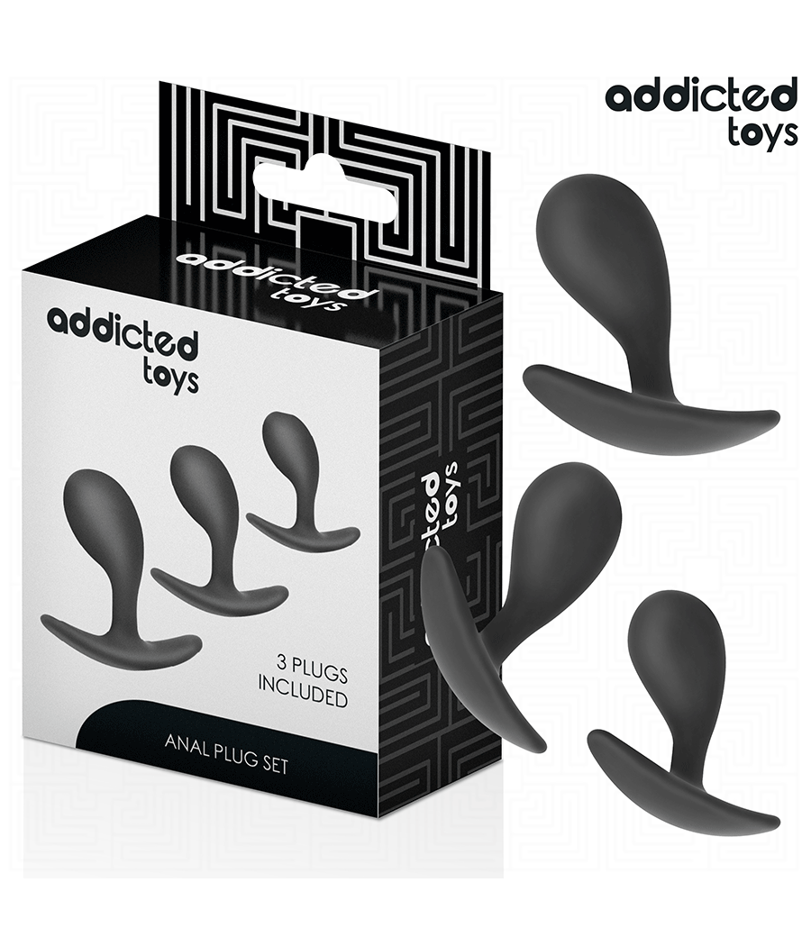 ADDICTED TOYS - SET OF 3 ANAL PLUG SILICONE MODEL 3
