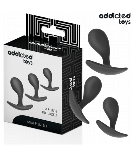 ADDICTED TOYS - SET OF 3 ANAL PLUG SILICONE MODEL 3