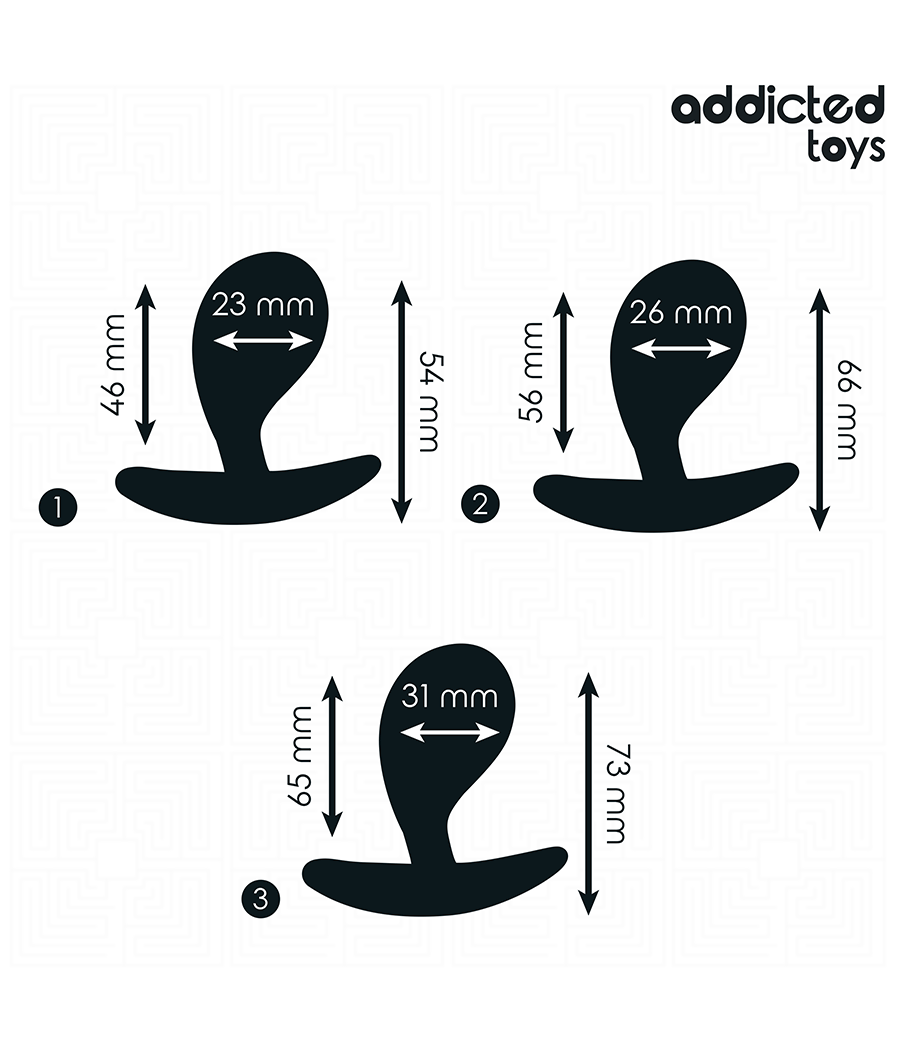 ADDICTED TOYS - SET OF 3 ANAL PLUG SILICONE MODEL 3