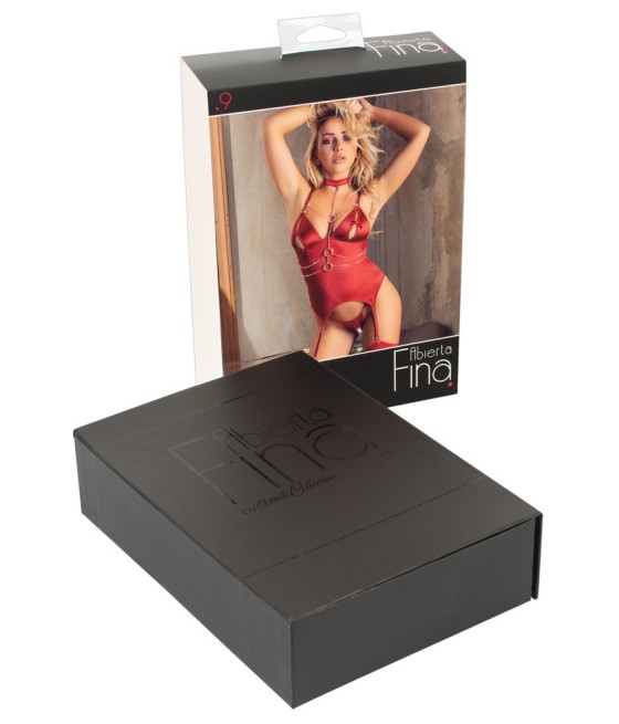 COMPLETO INTIMO BASQUE ALBERTA FINA - COLORE ROSSO