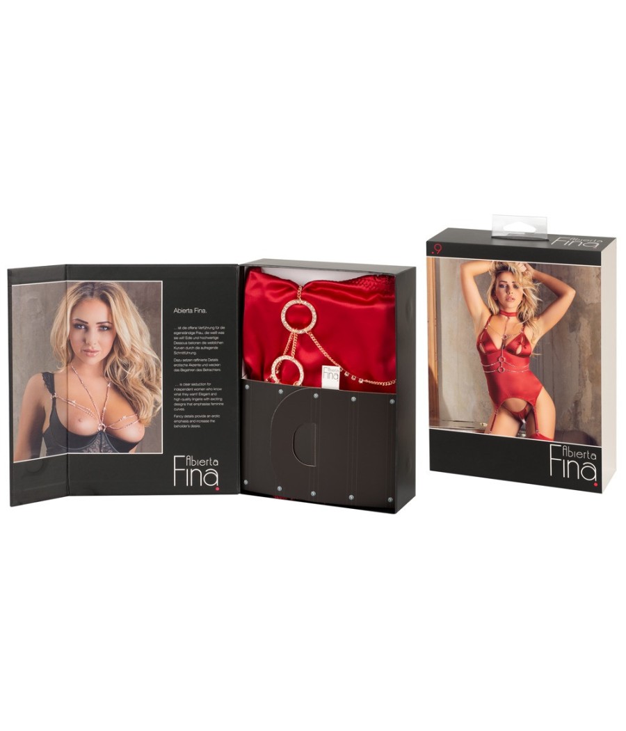 COMPLETO INTIMO BASQUE ALBERTA FINA - COLORE ROSSO