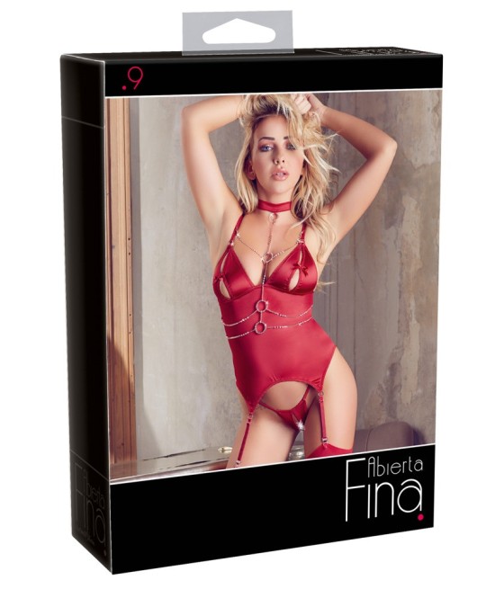 COMPLETO INTIMO BASQUE ALBERTA FINA - COLORE ROSSO