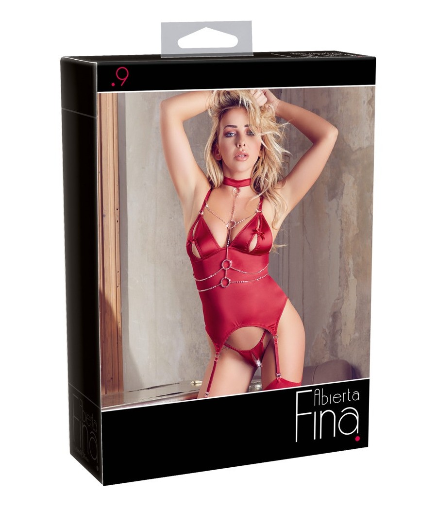COMPLETO INTIMO BASQUE ALBERTA FINA - COLORE ROSSO