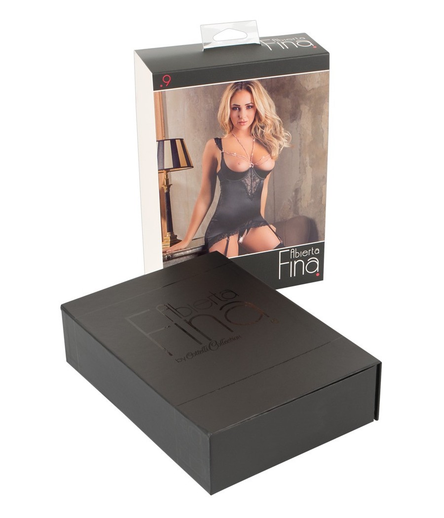 COMPLETO INTIMO BASQUE ALBERTA FINA - COLORE NERO