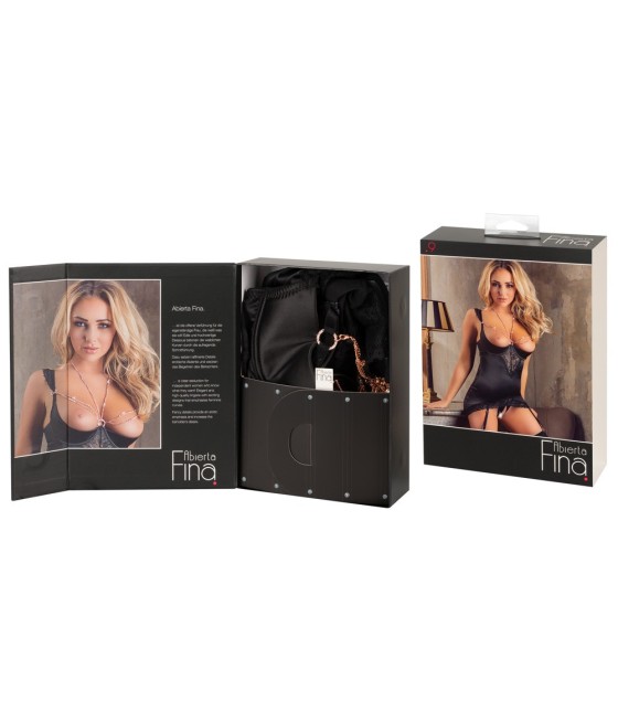 COMPLETO INTIMO BASQUE ALBERTA FINA - COLORE NERO