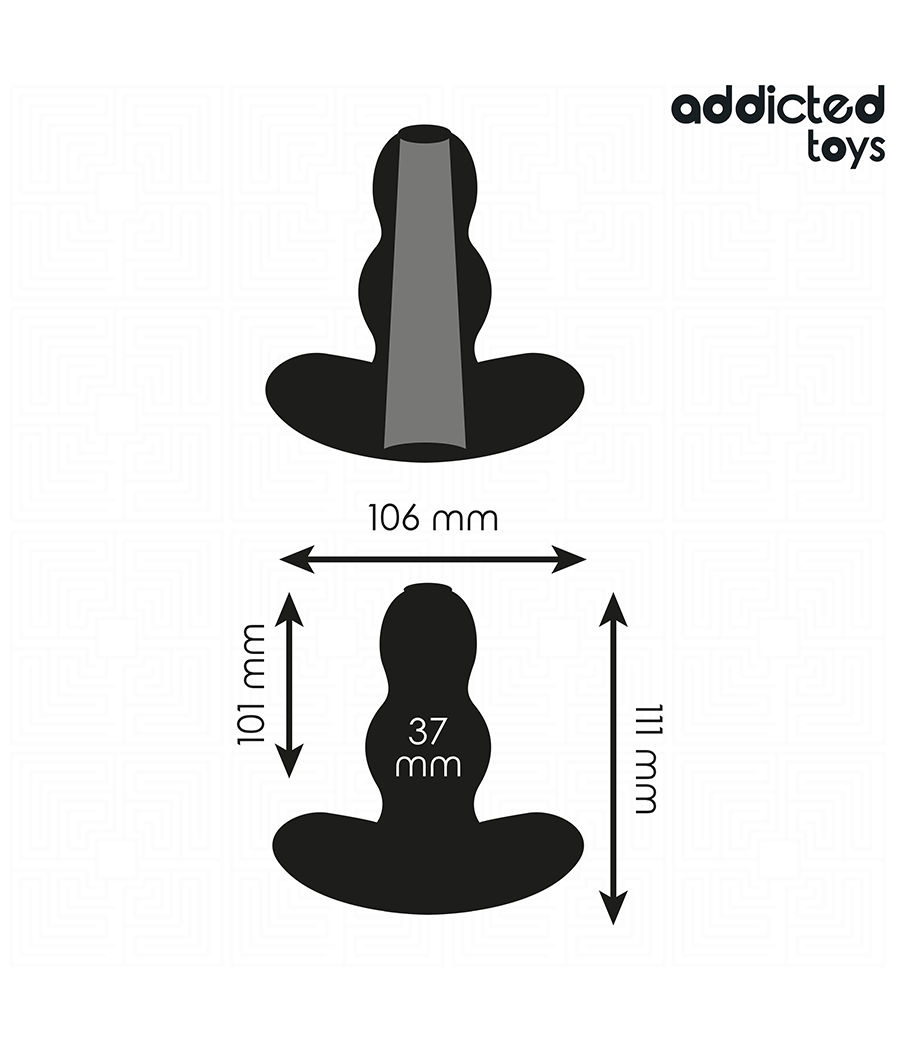ADDICTED TOYS - HOLLOW ANAL PLUG SILICONE SIZE L 11.1 CM