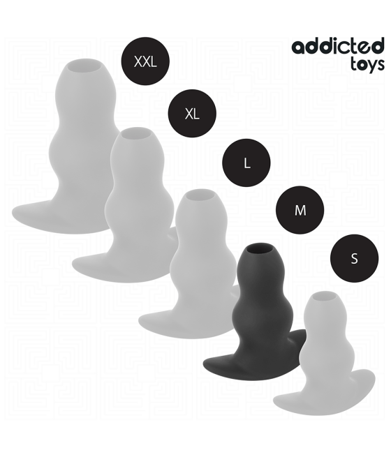 ADDICTED TOYS - HOLLOW ANAL PLUG SILICONE SIZE M 9.6 CM
