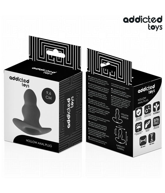 ADDICTED TOYS - HOLLOW ANAL PLUG SILICONE SIZE M 9.6 CM