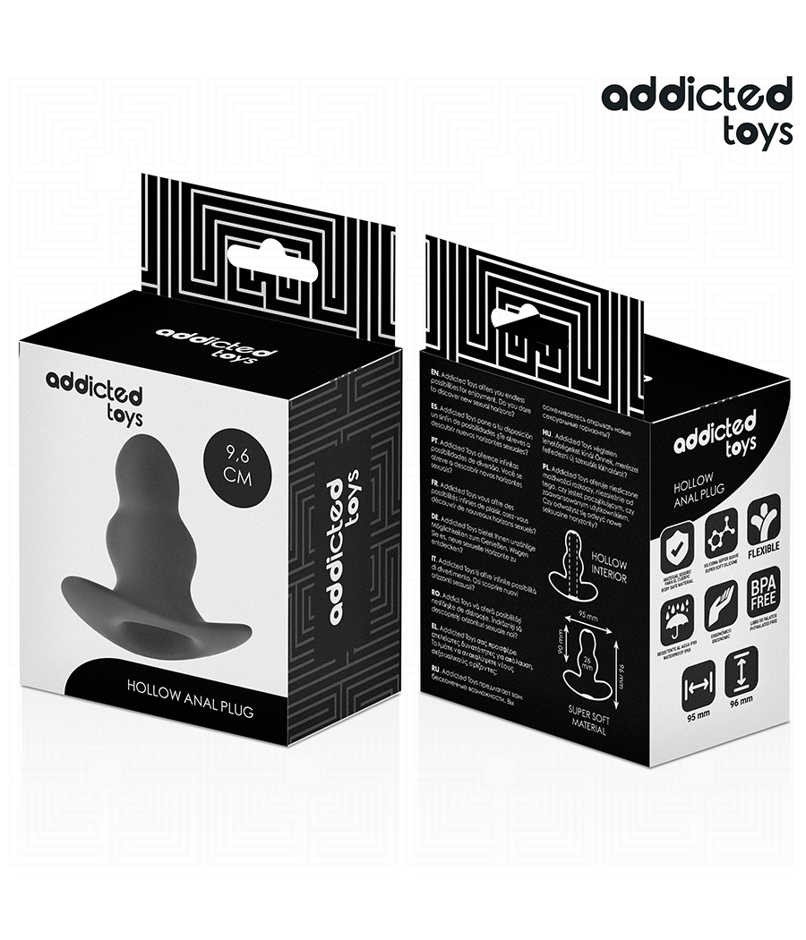 ADDICTED TOYS - HOLLOW ANAL PLUG SILICONE SIZE M 9.6 CM