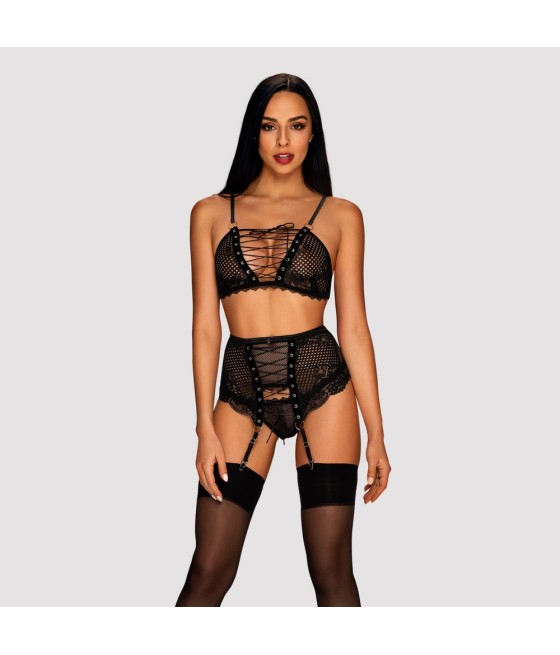 Reggiseno, reggicalze e perizoma nel set Basitta di Obsessive.