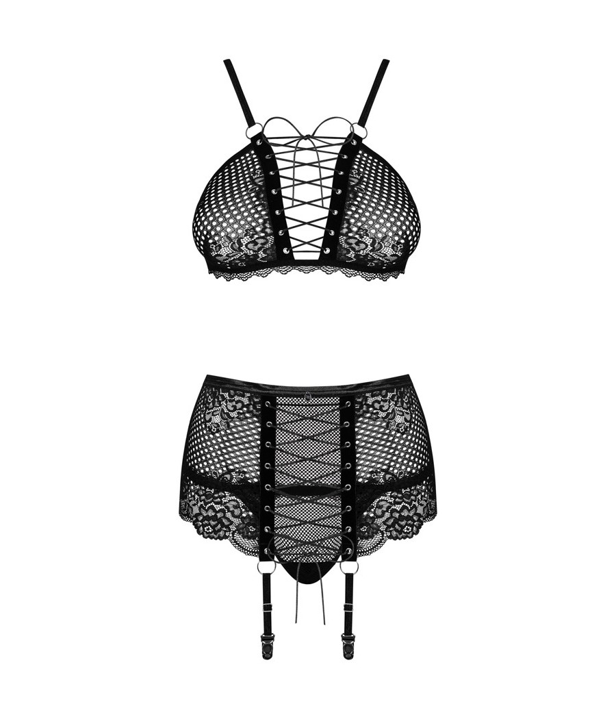 Reggiseno, reggicalze e perizoma nel set Basitta di Obsessive.