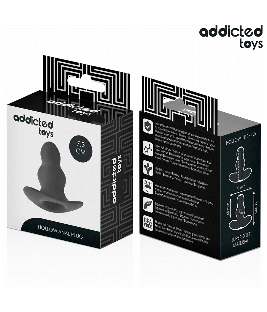 ADDICTED TOYS - HOLLOW ANAL PLUG SILICONE SIZE S 7.3 CM