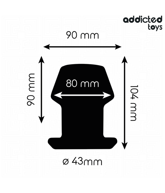 ADDICTED TOYS - EXTREME HOLLOW ANAL PLUG SILICONE SIZE L 10.4 CM