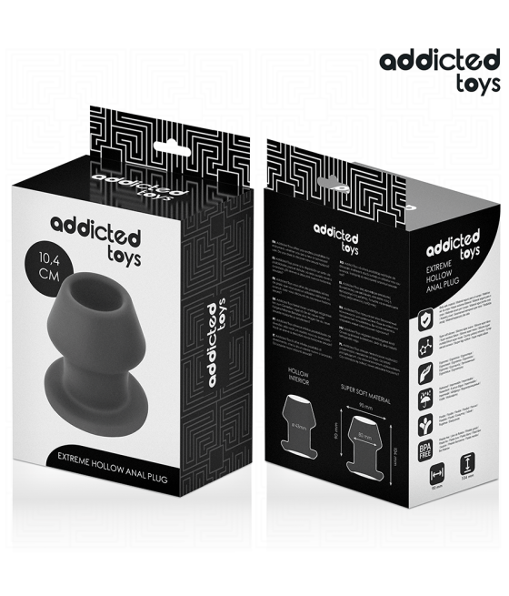 ADDICTED TOYS - EXTREME HOLLOW ANAL PLUG SILICONE SIZE L 10.4 CM