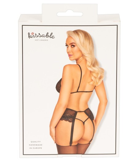 Morbido reggiseno reggicalze e perizoma di kissable