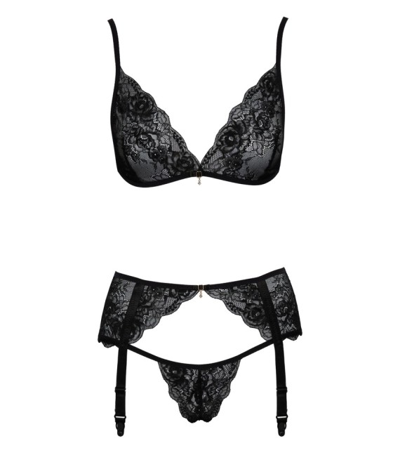 Morbido reggiseno, reggicalze e perizoma di kissable