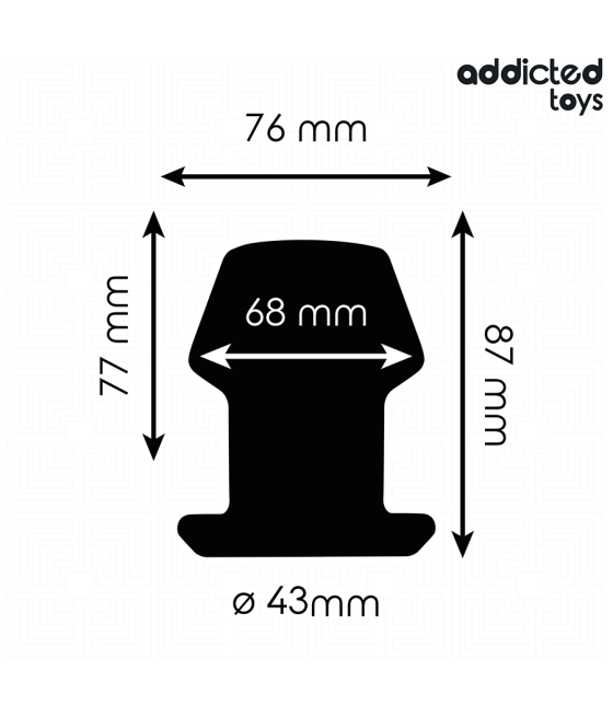 ADDICTED TOYS - EXTREME HOLLOW ANAL PLUG SILICONE SIZE M 8.7 CM