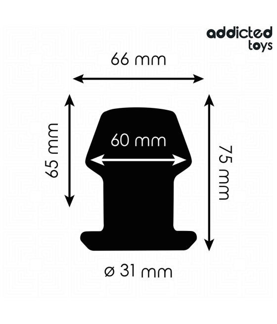 ADDICTED TOYS - EXTREME HOLLOW ANAL PLUG SILICONE SIZE S 7.5 CM