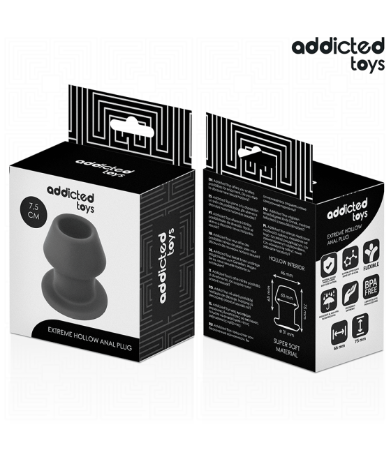 ADDICTED TOYS - EXTREME HOLLOW ANAL PLUG SILICONE SIZE S 7.5 CM